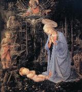 Fra Filippo Lippi The Adoration of the Infant Jesus oil painting